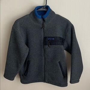 Gap Kids Gray Blue Boys Full Zipper Fleece Jacket Size XL 12